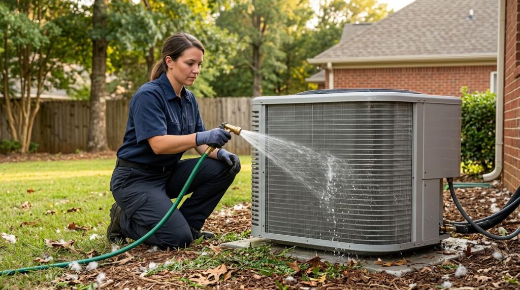How We Clean an Outdoor AC Unit Safely